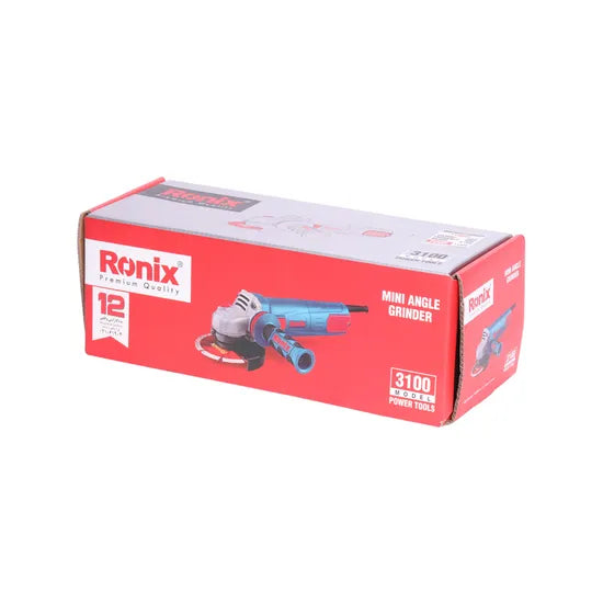 Ronix 3100 Power Angle Grinder 1100W 115mm Electric Grinder Power Tools with Grinding Wheels Cutting Mini Angle Grinder