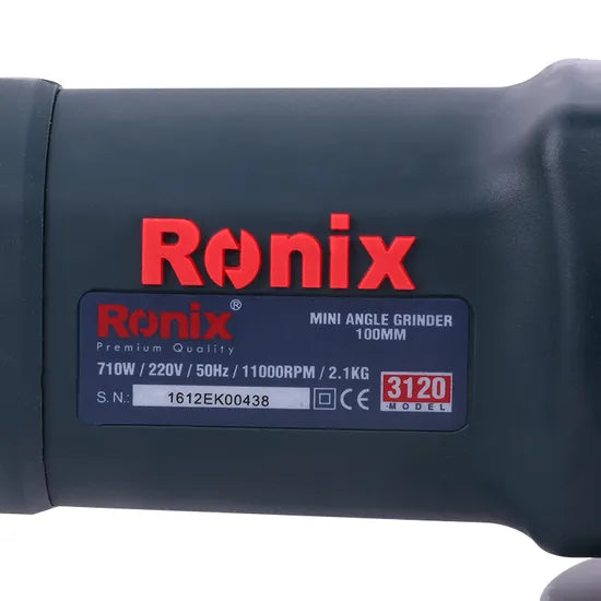 Ronix 3120 11000 Rpm Electric Angle Grinder Tool with Adjustable Side Handle Mini Angle Grinder