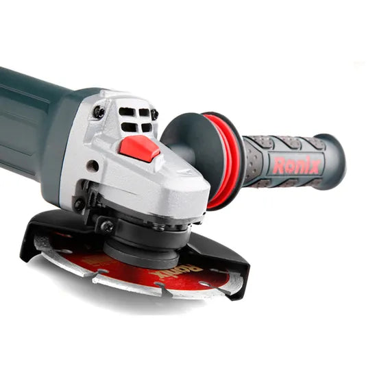 Ronix 3130 Ergonomic Design Handle Improves Comfort Quick Release Guard for Easier Change Disc Accessories Angle Grinder