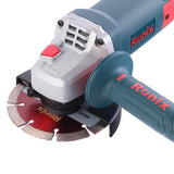 Ronix 3151 One Touch Guard Allows for 360 Degree Rotation of Guard with Single Action Dust Ejection System Corded Angle Grinder