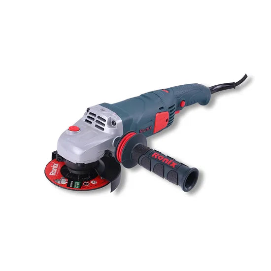 Ronix 3165 Angle Grinder with 2 Safety Guards Cutting Wheels Flap Discs Non-Slip Handle and Carbon Brush Mini Angle Grinder