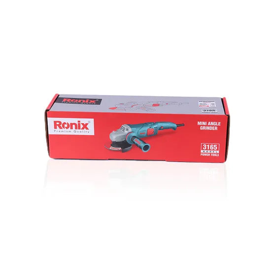 Ronix 3165 Angle Grinder with 2 Safety Guards Cutting Wheels Flap Discs Non-Slip Handle and Carbon Brush Mini Angle Grinder