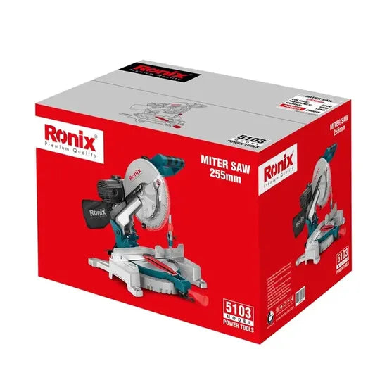 Ronix 5103 Compound Miter Saw Belt Series 255mm Professional Power Saw Wood Working Electric Sliding Compound Miter Saw