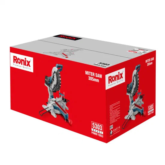 Ronix 5303 Portable 305mm 2000W Miter Saw Industrial Precision Circular Sliding Mitre Saw Rotary Round Electric Tools
