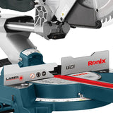 Ronix 5404 300mm Dual-Bevel Sliding Compound Miter Saw with Laser Miter Saw for Wood Drilling Metal Sliding Mitre Saw