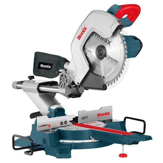 Ronix 5404 5000rpm Corded 300mm Double Bevel Sliding Compound Miter Saw Technology Material Clamp Sliding Mitre Saw