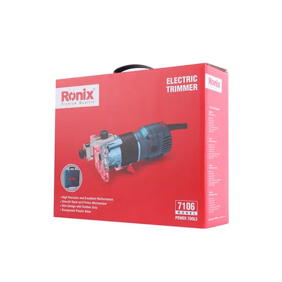 Ronix 7106 Electric Hand Trimmer Wood Router 220V 550W 30000rpm Speed Router Tool Motor Router Electric Trimmer