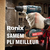 Ronix 8014 Cordless Drill Power Screwdriver Multi Function Charging Electric Hand Drill Home Industrial Electric Screwdriver