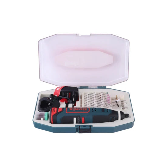 Ronix 8102K 12V Cordless Rotary Tool 25000 Rpm Mini Power Rotary Tool with Accessories Cordless Rotary Kit