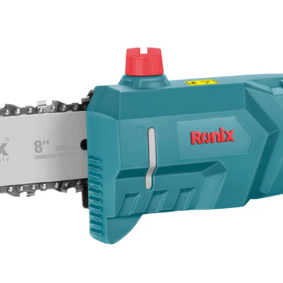 RONIX Ronix 8602 8" Chain Saw Lithium Chainsaw Battery Operated Cordless Electric Pole Saw Tree Trimmer Portable Steel High Branch Saw Telescopic Saw Pruning