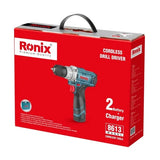 Ronix 8613 Cordless Drill Driver 12V 26n. M Power Tool Set Rechargeable Battery Operated Cordless Impact Drill and Hammer Drill