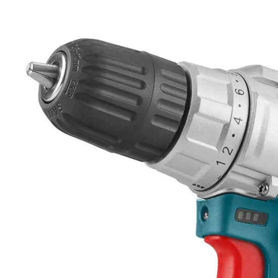 Ronix 8613 Cordless Drill Driver 12V 26n. M Power Tool Set Rechargeable Battery Operated Cordless Impact Drill and Hammer Drill
