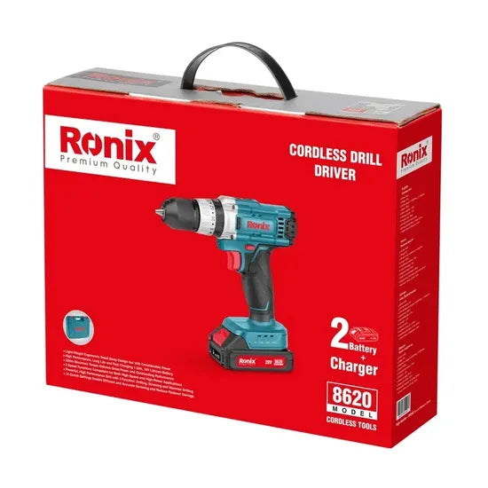 Ronix 8620 Cordless Drill Driver 20V 35n. M 10mm Rechargeable Brushless Cordless Tools Electric Drill Driver Kit Power Tool Set
