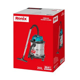 Ronix 8641 Vacuum Cleaner 20L 20V 150W Motors Wet Dry Car Wash Industrial Vacuum Cleaners Power Tool for Home Car Industry Cleaning