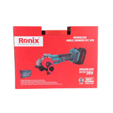 Ronix 8657 Brushless Cordless Angle Grinder 20V High Speed Rechargeable Cordless Angle Grinder Lithium Power Tools
