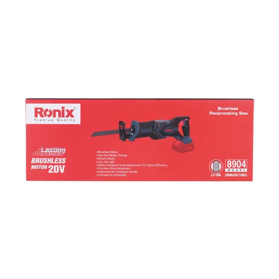 Ronix 8904 Cordless Reciprocating Saw Blades Cordless for Metal Wood Shaft Kit Electric Drill Power Portable Saw Machine