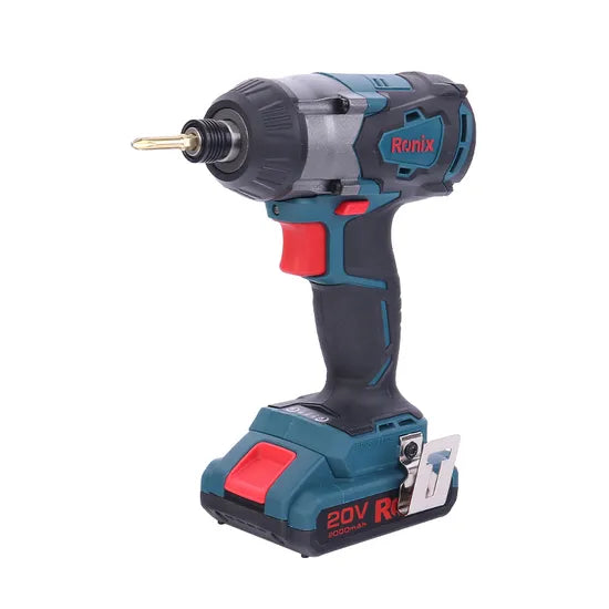 Ronix 8906 20V Cordless Brushless Impact Drill Machine Double Speed Cordless Driver Drill Brushless Impact Driver