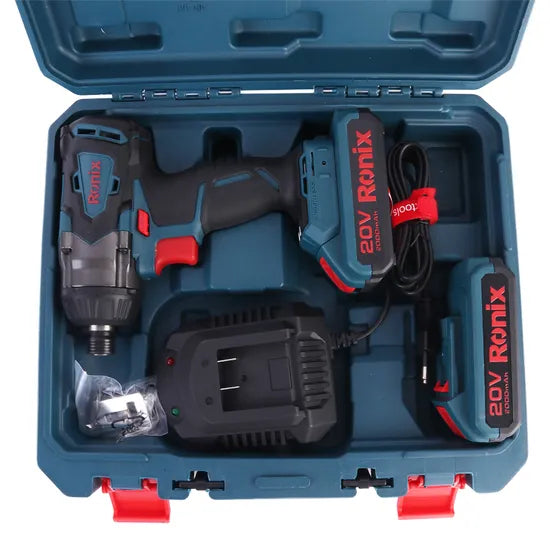 Ronix 8906K 20V Lithium Batteries Handheld Cordless Brushless Impact Driver Kit