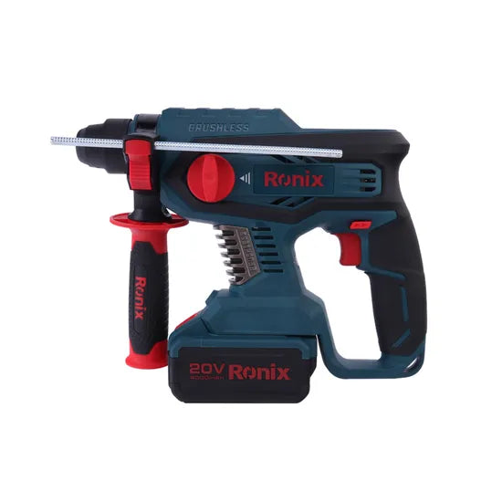 Ronix 8910 20V SDS Plus Rotary Hammer Drill Selector Variable Speed Adjustable Handle 2.2j Brushless Rotary Hammer