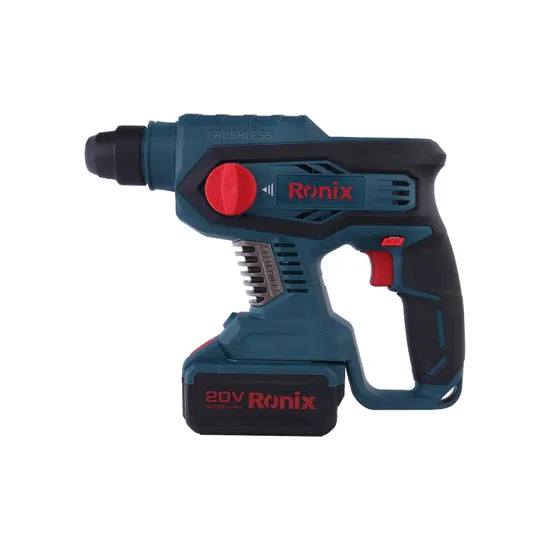 Ronix 8910 Battery Power 1400rpm Brushless Rotary Hammer 20V SDS Plus Brushless Cordless Rotary Hammer 22mm Rotary Hammer Drill