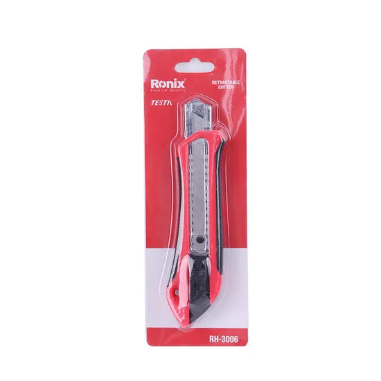 Ronix Hand Tool Rh-3006 18mm Mini Portable Carbon Steel Blade Retractable Cutter Knife