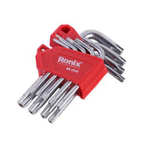 Ronix Hand Tools Model Rh-2035 9PCS Magnetic Hex Key Set Torx Key