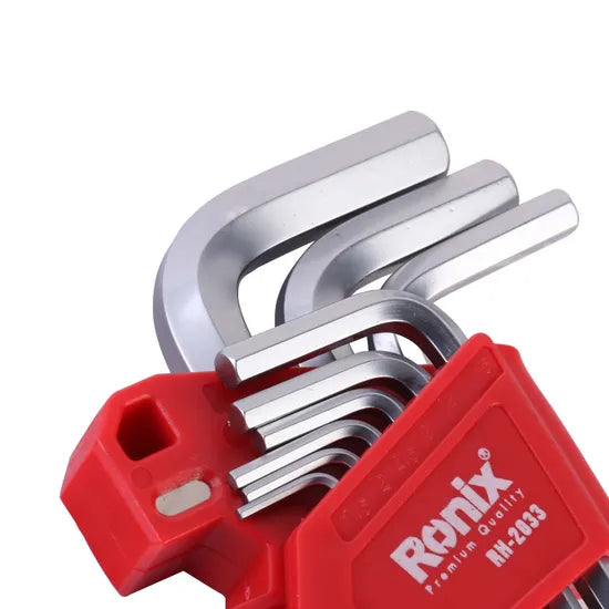 Ronix Hand Tools Rh-2033 CRV Material 9PCS High Torque with Ball End Magnetic Hex Key