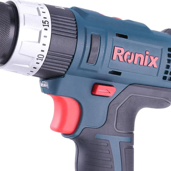 Ronix High Quality Model 8618n Two 18V Li-ion Batteries 10mm Cordless Drill Driver