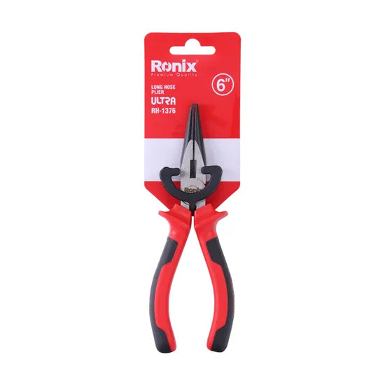 Ronix High Quality Model Rh-1376 Hand Tools 6 Inch Cr-V Alloy Steel Stiffened Tongs Mouth Cutting Pliers Long Nose Pliers
