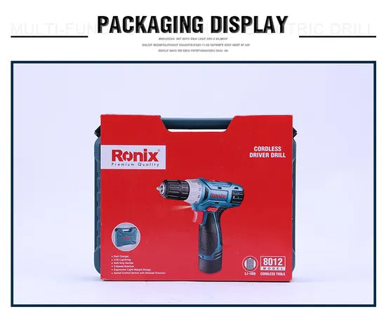Ronix Model 8012 12V 1500rpm Professional Portable Drill Driver