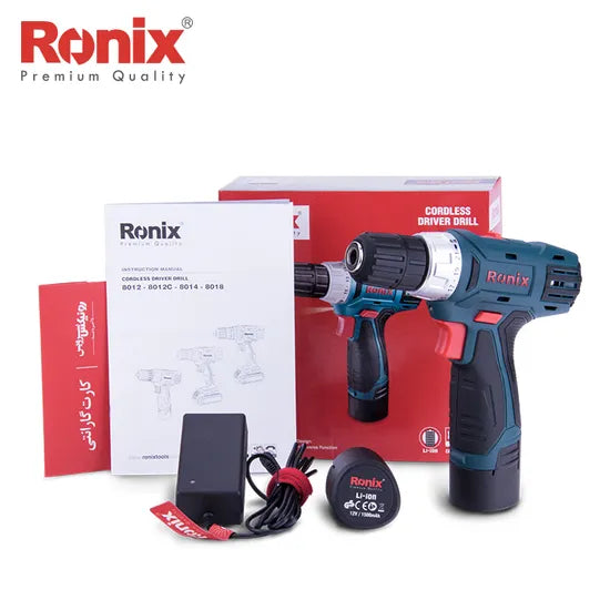 Ronix Model 8012 High Quality 12V 21n. M Cordless Drill Driver
