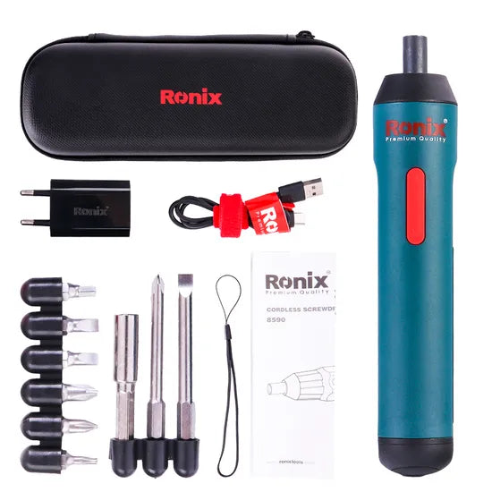 Ronix Model 8591 Hot Selling Rechargeable 4V Cordless Screwdriver