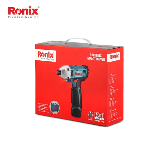 Ronix Model 8601 Professional Power Tools 12V Li-ion/Lithium 6/25mm Battery Pack Electric Cordless Impact Driver