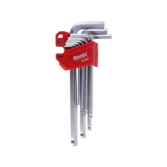 Ronix Model Rh-2034 9PCS Hand Tools Long Arm with Ball End Magnetic Hex Key