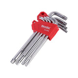 Ronix Model Rh-2036 CRV Material 9PCS Long Arm with Security Hole Magnetic Torx Key