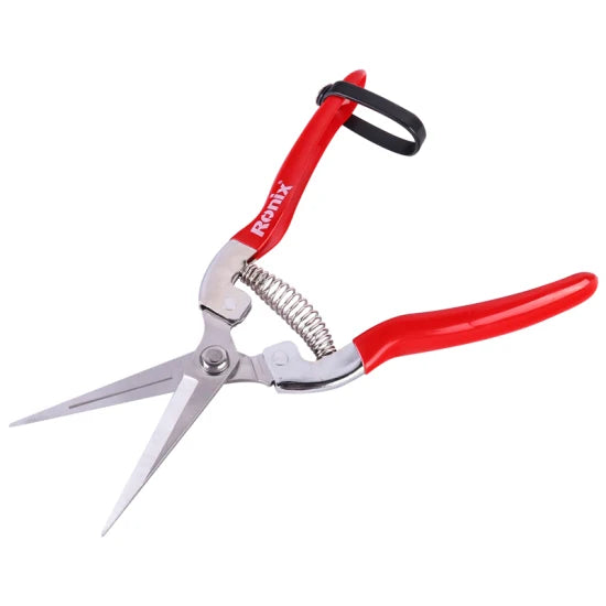 Ronix Model Rh-3150 Fruit Tree Pruning Shears Stainless Steel Curved Blade Ergonomic Wooden Handle Small Floral Bonsai Pruning Shear