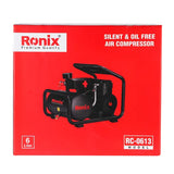 Ronix RC-0613 Silent Oil Free Air Compressor 6L 1100W 2850rpm Electric Mini Oil Free Portable Dental Air Compressor