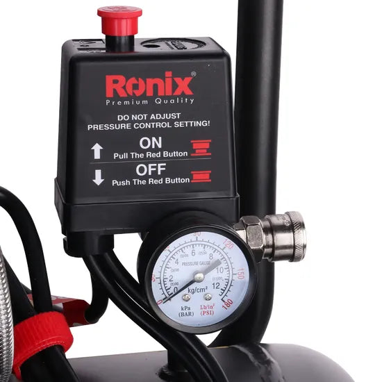 Ronix RC-5013 Cheap Price Low Noise 50L Portable Electric Double Motor Inflator Machines Air Compressor