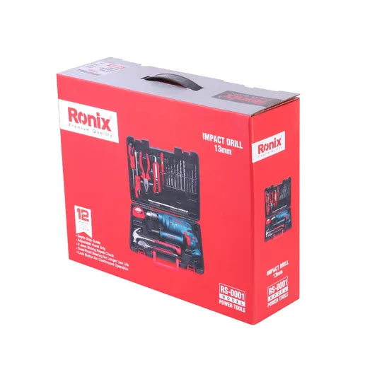 Ronix RS-0001 Electric Impact Drill for Industrial or Home Use Portable Professional Machine 650W Power Impact Drill Kit