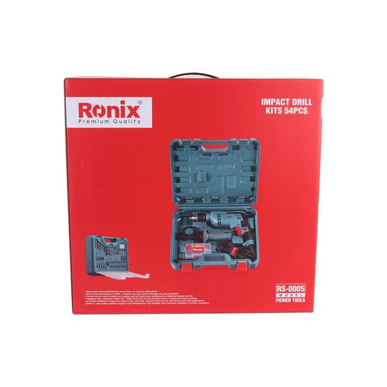 Ronix RS-0005 240V Max Brushless Tool Set with Drill 54PCS Household Hand Tool Kit for Daily Home Repair Impact Drill Kit