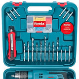 Ronix RS-0008 Impact Drill Kits Set-33 PCS Professional High Quality Electric Impact Hammer Power Drill Set