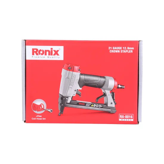 Ronix Ra-8016 Crown Stapler 6-16mm Professional Pneumatic Narrow Mini Air Stapler Gun Pneumatic Nail Gun