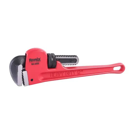 Ronix Rh-2552 Pipe Wrench 12" Heavy Duty Aluminum Steel Straight Telescopic Pipe Stainless Steel Adjustable Wrench