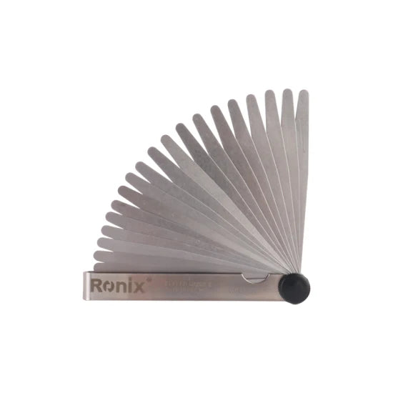 Ronix Rh-2698 Feeler Gauge 20 PCS High Precision 0.05-1.00mm Feeler Gages 20 Blades Gap Gauge Flexible Taper Gauge