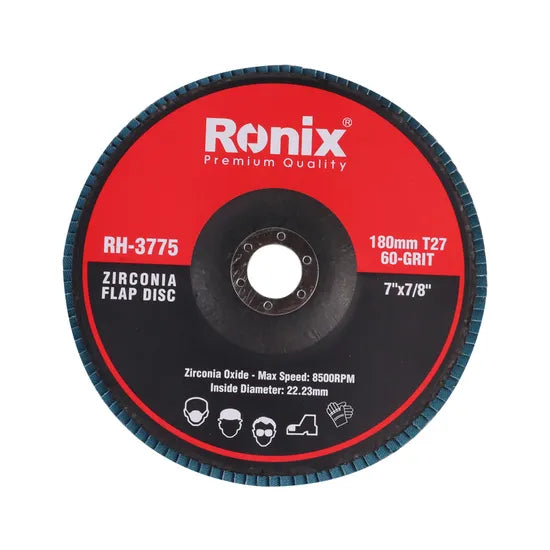 Ronix Rh-3770~Rh-3776 Grinding Disc 115mm~180mm Silicon Carbide Abrasive Tools Mesh Cover Flexible Flap Disc Grinding Wheel