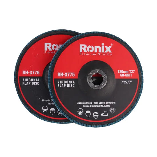 Ronix Rh-3770~Rh-3776 Grinding Disc 115mm~180mm Silicon Carbide Abrasive Tools Mesh Cover Flexible Flap Disc Grinding Wheel