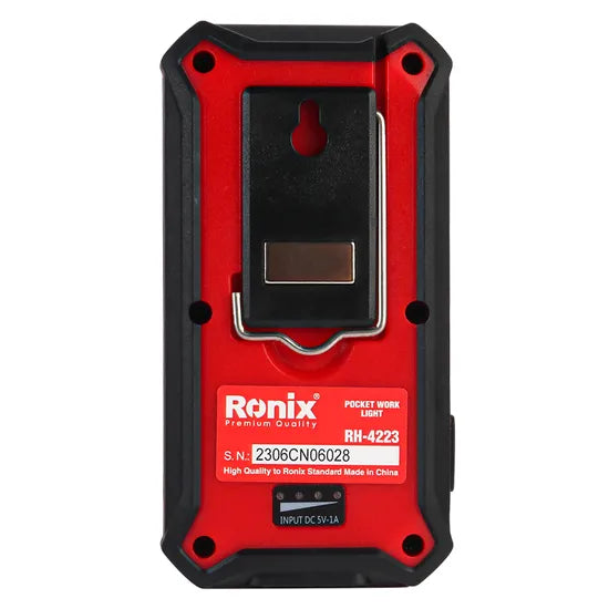 Ronix Rh-4223 Working Light 8W 1000L Mrechargeable Camping Light Cordless Spot Light Power Outdoor Wall Spotlight