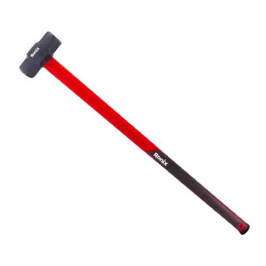 Ronix Rh-4745 6lb Sledge Hammer Quality Shock-Resistant Fiberglass Handle Sledge Hammer Steel Head Sledge Hammer