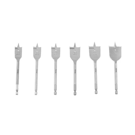 Ronix Rh-5300 Wood Flat Drill Bit Set 6-32mm 13PCS Hand Tools Carbon Steel 13PCS Wood Flat Drill Bit Set