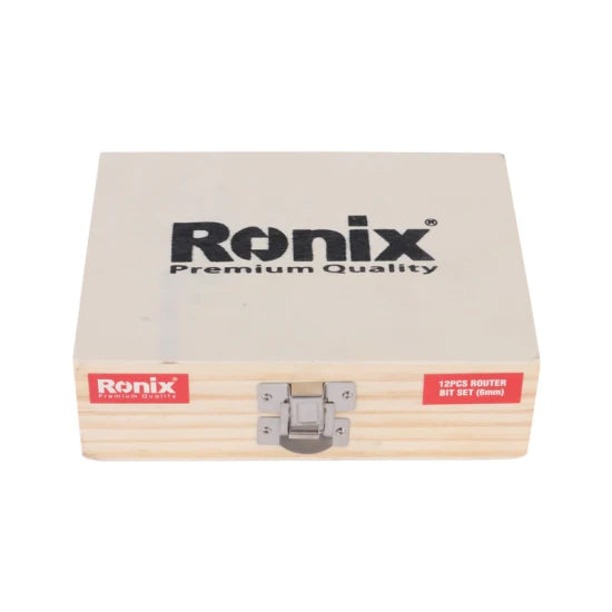 Ronix Rh-5341 Router Bit Set 12PCS 6mm Woodworking Carbide Wood Router Bits Set with Carrying Case